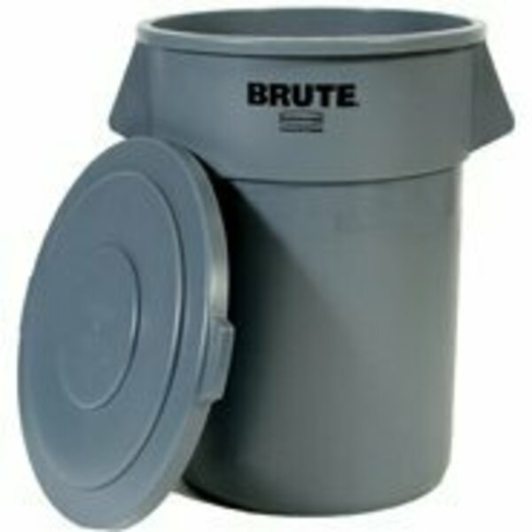 Rubbermaid Brute Round Container Lid Gray 55 Gallon / 208.2 Liter FG265400GRAY-EA